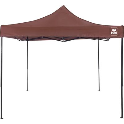 Tenda Gazebo Dobrável Pagoda 3m x 3m Oxford Marrom Bel 3m x 3m