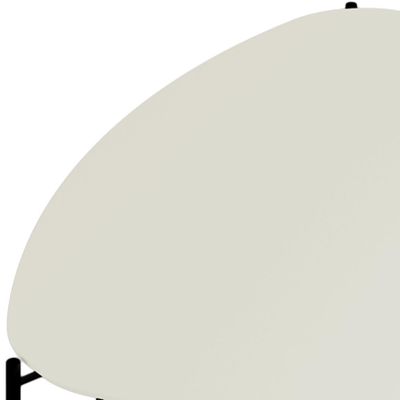 Mesa de Centro Para Sala de Estar Baixa Pés Industrial Preto Alef I03 Luna - Lyam Decor