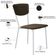 Kit 04 Cadeira Para Sala De Jantar Village Branco C01 Veludo Marrom Sand - Lyam Decor