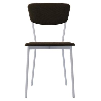 Kit 04 Cadeira Para Sala De Jantar Village Branco C01 Veludo Marrom Sand - Lyam Decor