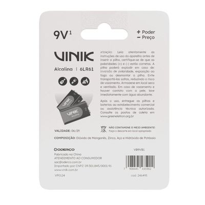 Bateria Alcalina 9v - Vb9vb1