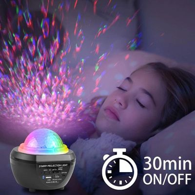 Luminaria Pojeção De Estrelas Universo Caixa De Som Bluetooth Preto