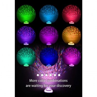 Luminaria Pojeção De Estrelas Universo Caixa De Som Bluetooth Preto