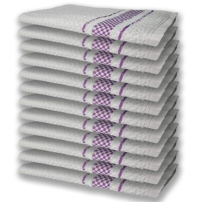 12 Panos de Prato Atoalhado Felpudo Premium Roxo