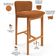 Kit 04 Banquetas Alta Para Cozinha Sala de Jantar Bar Dara L02 Bouclê Terracota - Lyam Decor