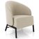 Poltrona Decorativa Para Sala Living Pés Industrial Sierra K01 Veludo Bege - Lyam Decor