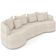 Sofá 3 Lugares Orgânico Sala De Estar Living 230cm Ekos K01 Bouclê Cru - Lyam Decor