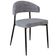 Cadeira Estofada Para Sala de Jantar Serena Preto C01 Linho Lautrec Cinza - Lyam Decor