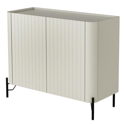 Buffet Sala de Jantar 2 Portas Brise 1 Gaveta Pés Industrial Preto Naim I03 Luna - Lyam