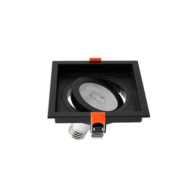 Spot De Embutir Recuado Nordecor Loyo Para 1 Lâmpada Par 20 E27 Quadrado Preto
