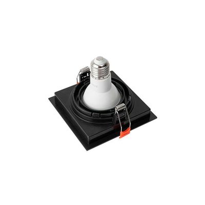 Spot De Embutir Recuado Nordecor Loyo Para 1 Lâmpada Par 20 E27 Quadrado Preto