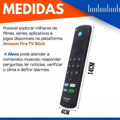 Controle Remoto Para Amazon Fire Stick Lite 4k Com Botão de Comando De Voz