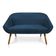 Kit 01 Namoradeira 02 Lugares E 01 Poltrona Giovana Suede cor da versão Azul Marinho
