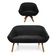 Kit 01 Namoradeira 02 Lugares E 01 Poltrona Giovana Suede exclusividade na cor Preto