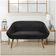Kit 01 Namoradeira 02 Lugares E 01 Poltrona Giovana Suede exclusividade na cor Preto
