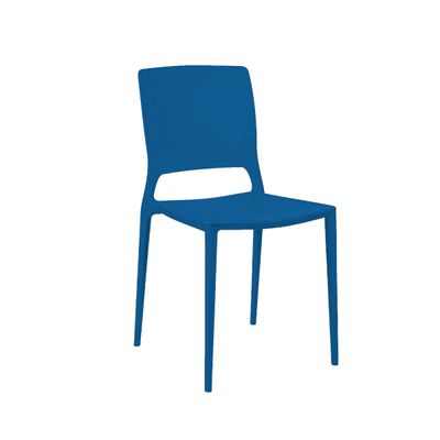 Cadeira Empilhável Urano Azul Bic em Polipropileno