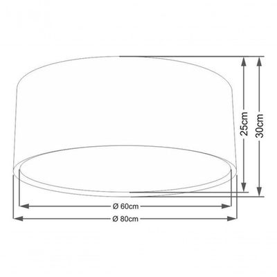 Plafon Cilíndrico Duplo Vivare Md-3038 Cúpula Em Tecido 80x30cm - Bivolt Verde-limão 127/220v