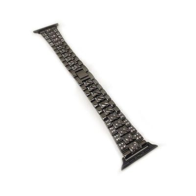 Pulseira Relogio Smartwatch Luxo Pedra Strass Aço 3 Elos