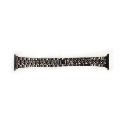 Pulseira Relogio Smartwatch Luxo Pedra Strass Aço 3 Elos