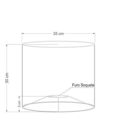 Cúpula Abajur Cilíndrica Cp-7016 ø35x30cm Bordô
