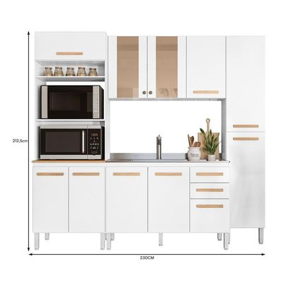 Cozinha Modulada Intenza Lidia 4 Peças Branco - Nicioli Branco