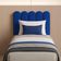 Cabeceira Nuvem Estofada Solteiro 5 Placas Em Suede 45x20cm Azul Marinho