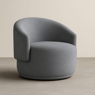 Poltrona Orgânica Oasis Bouclé Premium Cinza