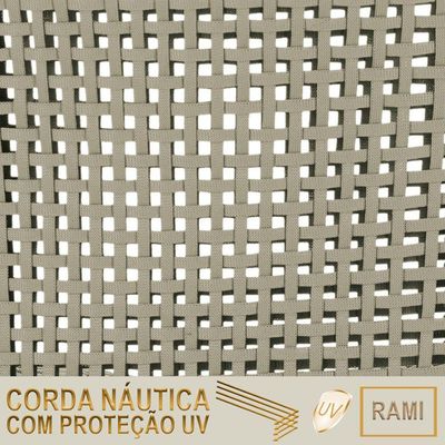 Mesa Ascoli 120 Cm Com 6 Cadeiras Cannes De Alumínio Trama Rami