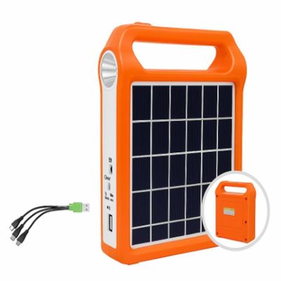 Kit Lanterna LED Solar Recarregável Power Bank Camping