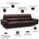 Sofá 3 Lugares Para Sala Living Industrial 256cm Cádis L06 Couro Marrom Escuro - Lyam Decor