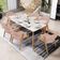 Kit 06 Cadeiras de Jantar e Estar Living Estofada Nadja L02 Linho Rosê - Lyam Decor