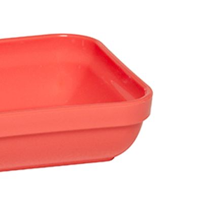 Travessa Cheff Quadrada 250ml Coral em Polipropileno