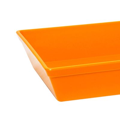 Travessa Stillo Retangular 5L Laranja em Polipropileno
