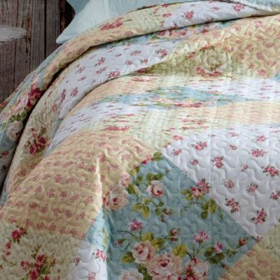 Kit Cobre Leito Colcha Casa Scarpa Mix Queen Estampado Dupla Face Floral 3 Peças - Mariana