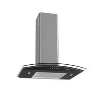 Coifa Terim de Parede Clean Vidro Curvo Black Kroma 60cm Preto Com Kromanox 110V