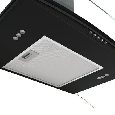 Coifa Terim de Parede Clean Vidro Curvo Black Kroma 60cm Preto Com Kromanox 110V