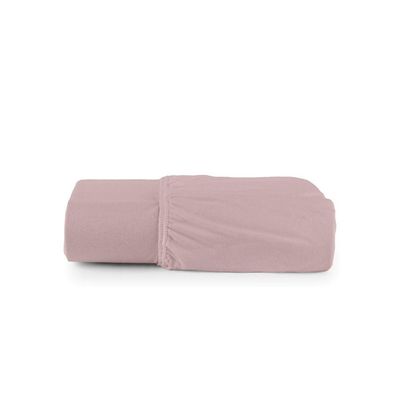 Lençol De Baixo Minimal Solteiro Avulso Com Elástico 01 Peça Malha 100% Algodão - Rose