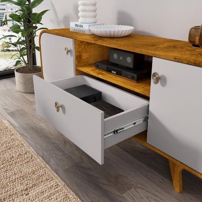 Estante Para Tv 55 Polegadas Sancho Naturalle Off White