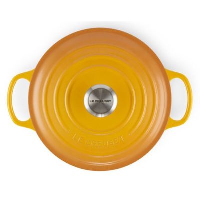 KIT LE CREUSET 4 PANELAS REDONDAS 20 22 24 E 26CM EM FERRO ESMALTADO - Amarelo Nectar