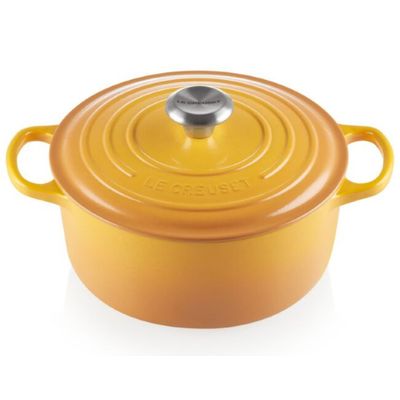 KIT LE CREUSET 4 PANELAS REDONDAS 20 22 24 E 26CM EM FERRO ESMALTADO - Amarelo Nectar