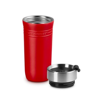 CANECA LE CREUSET TÉRMICA ON THE GO EM AÇO INOXIDÁVEL 350ML VERMELHO 41067190600001