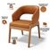 Cadeira de Jantar e Estar Living Estofada Lince L02 Couríssimo Canela - Lyam Decor