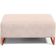 Puff Decorativo Sala De Estar Cléo 90cm Base De Ferro Cobre W01 Suede Bege - Lyam Decor