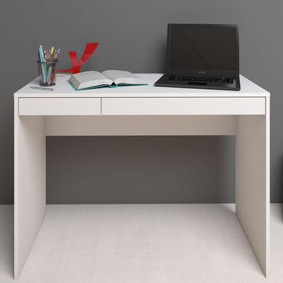 Mesa Para Escritório Escrivaninha Home Office College A02 Branco - Lyam Decor
