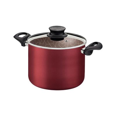 Caldeirão Paris Alum. Antiad. 20 cm 4,2L Vermelho Tramontina