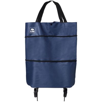 Carrinho Bolsa Sacola Multiuso com Rodinhas Azul Bel Único
