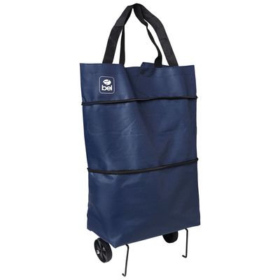 Carrinho Bolsa Sacola Multiuso com Rodinhas Azul Bel Único