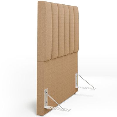 Cabeceira Cama Box Solteiro 100 cm Dália W01 Bouclê Mostarda - Lyam Decor