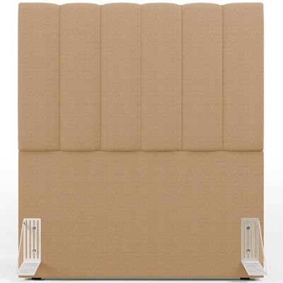 Cabeceira Cama Box Solteiro 100 cm Dália W01 Bouclê Mostarda - Lyam Decor