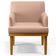 Kit 04 Poltronas Decorativas Para Sala de Estar Beatriz W01 Linho Rosê - Lyam Decor